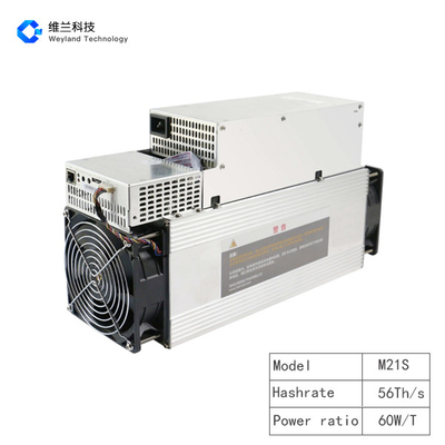 Asic Microbt Whatsminer M21s 56t 60W SHA-256 Metal Material