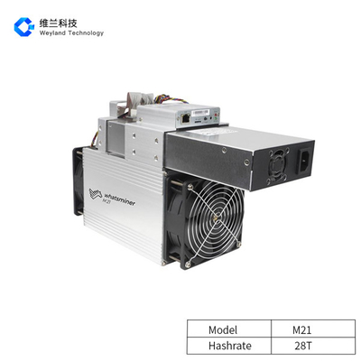 Bitcoin Whatsminer M21 28TH , 1680W BTC Asic Miner with 2 fan