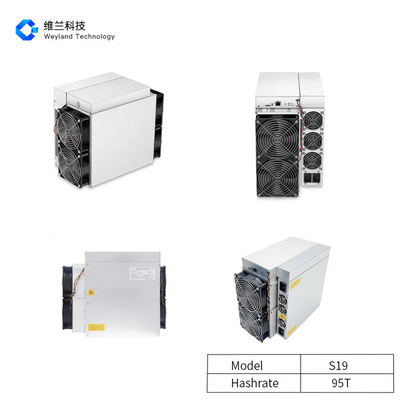 BTC Asic Antminer S19 95Th/s  four fan structure for Bitcoin mining