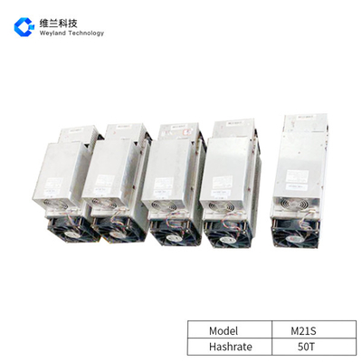SHA 256 Whatsminer Bitcoin Miner , 3380W Whatsminer M21s 50th/S