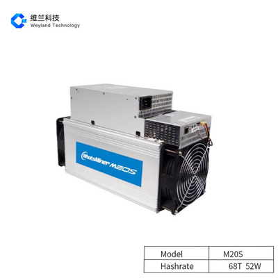 M20S 68T Whatsminer Bitcoin Miner Second Hand 52W/T 3536W