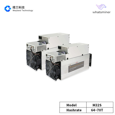 SHA 256 Asic BTC Miners Whatsminer M32 66T With Two Cooling Fans