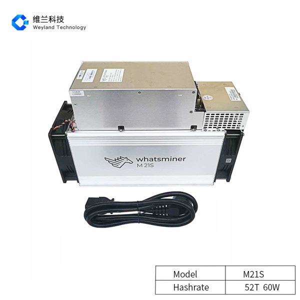 M21S 52T Whatsminer Bitcoin Miner 60W/T 3120W SHA-256 Algorithm