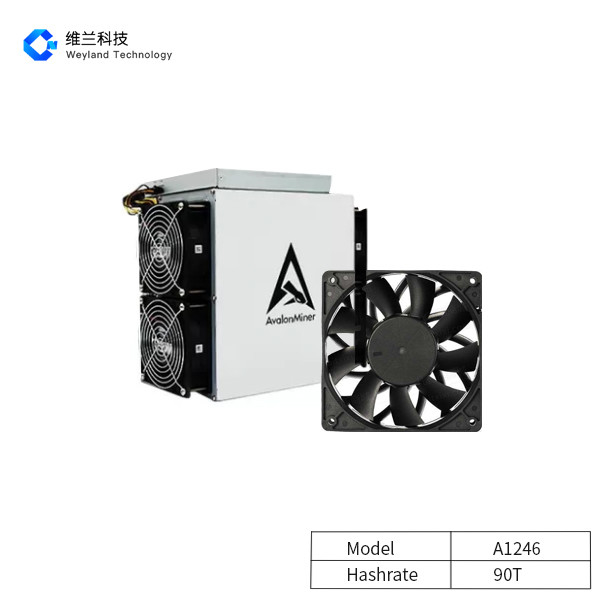 81-90TH/S Canaan Avalon Miner , Dual Cooling Fans Avalon A1246 90t