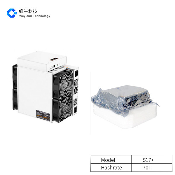 Bitcoin Antminer S17+ 70t 82db 9.8kg Front And Rear Double Tube Fans